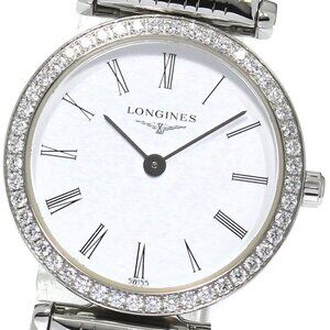 LONGINES Grand classic L4.241.0 Diamond Bezel white Dial Quartz Ladies_797526